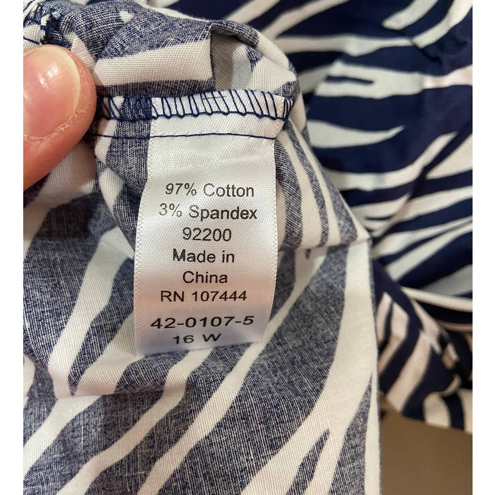 NWOT Jessica London Animal Print Button Up Shirt 16W - Picture 5 of 7